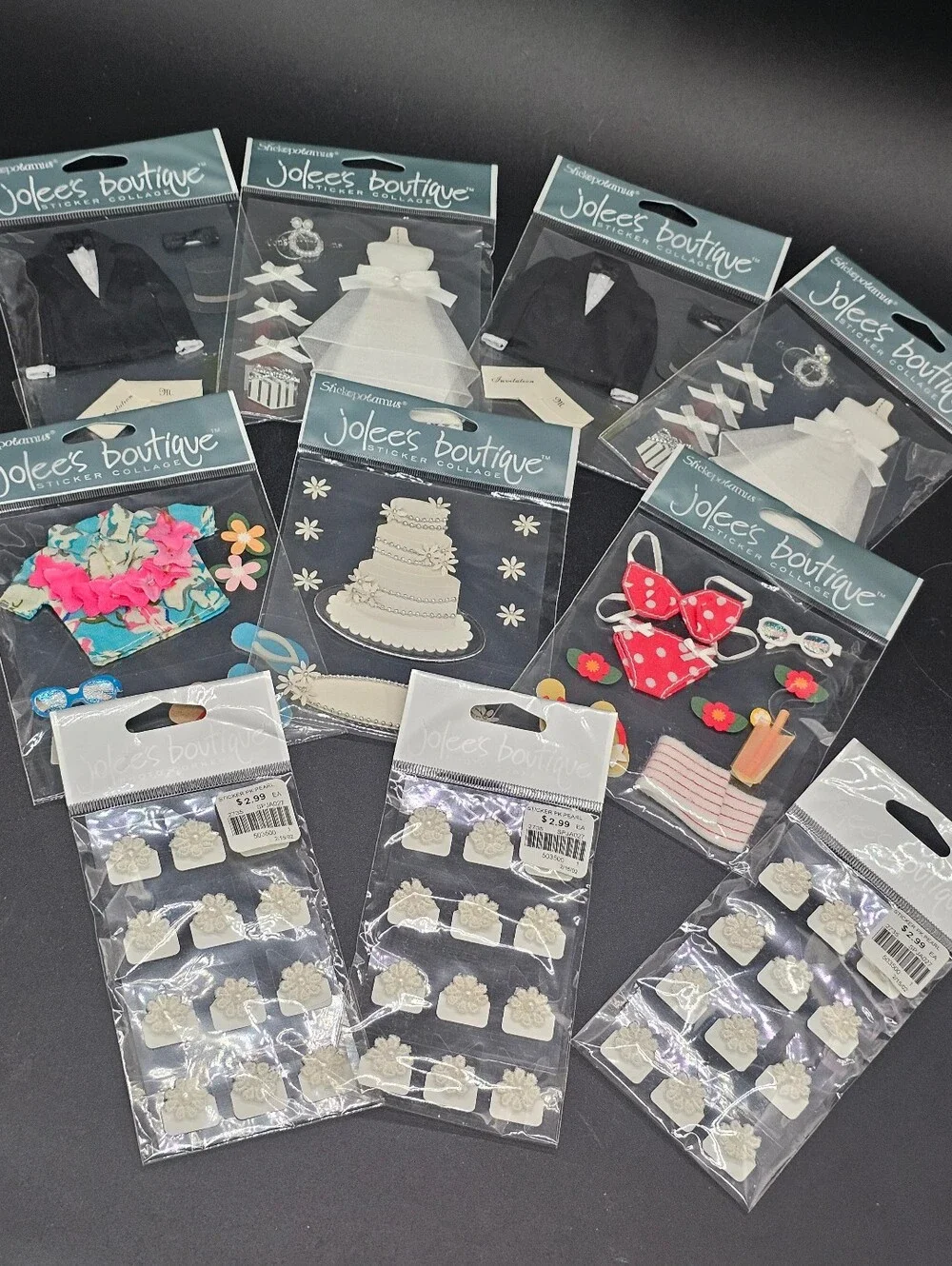Jolee's Boutique White Wedding and Party Embellishments - Assorted White Accents